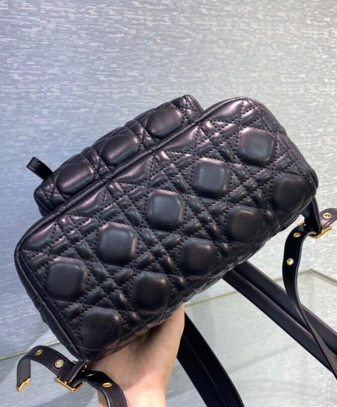 Christian Dior Small Dior Lambskin Backpack Black